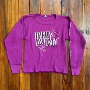 Rare vintage early 1980s Lady Arctex Harley Davidson three sided print thermal